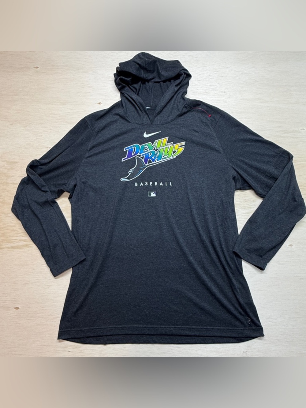 Tampa Bay Devil Rays Hoodie Mens XL Black MLB Baseball Nike Dri-FIT Authentic